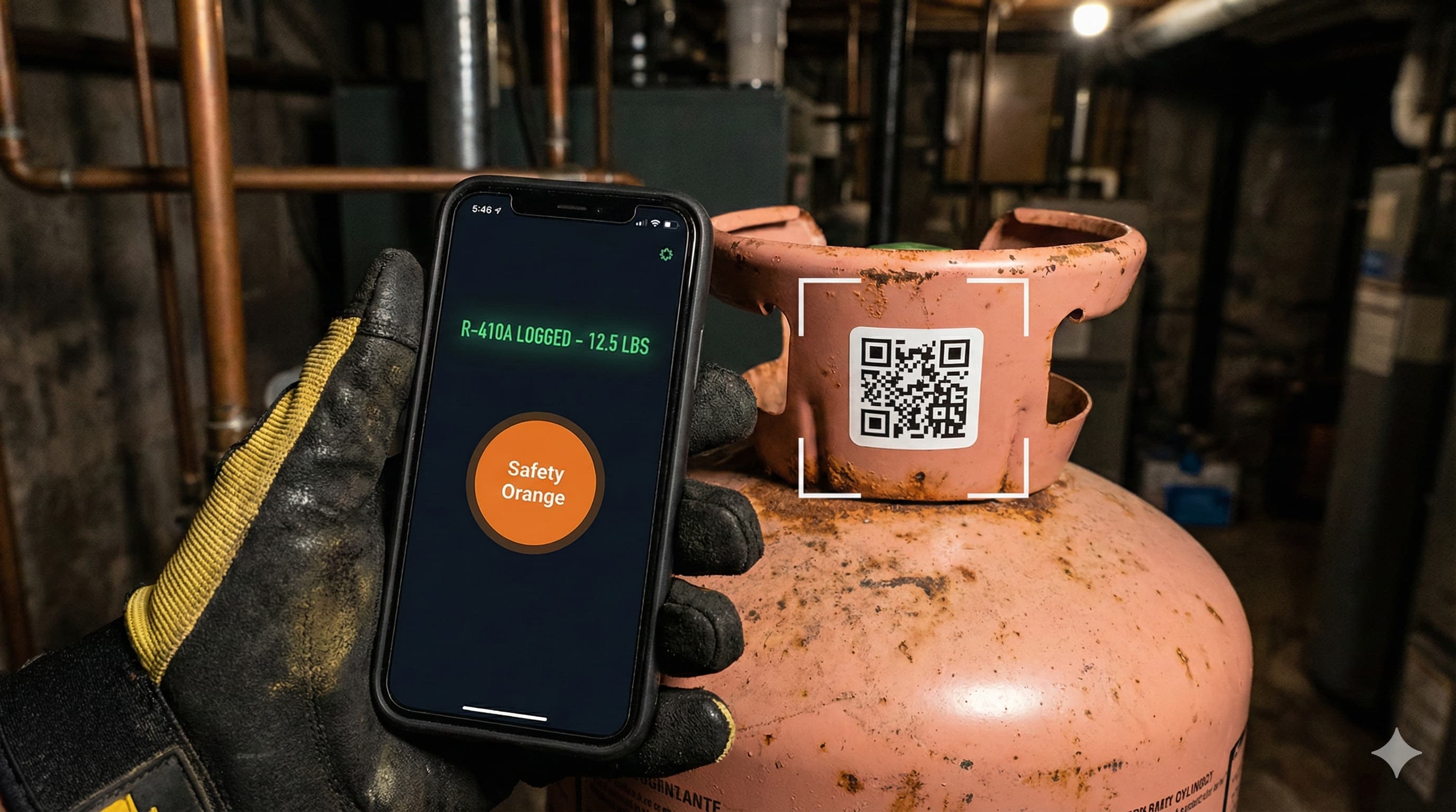 GasTrack refrigerant tracking app in action